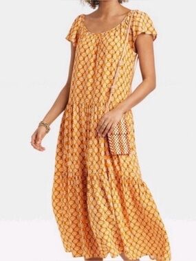 Knox Rose Orange Printed Maxi Dress